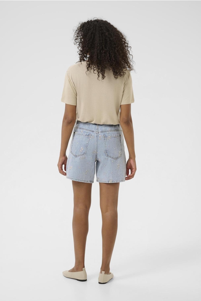 KABABETH HW DENIM SHORTS 10507494 107606 BLUE DENIM/FEATHER FLOWER
